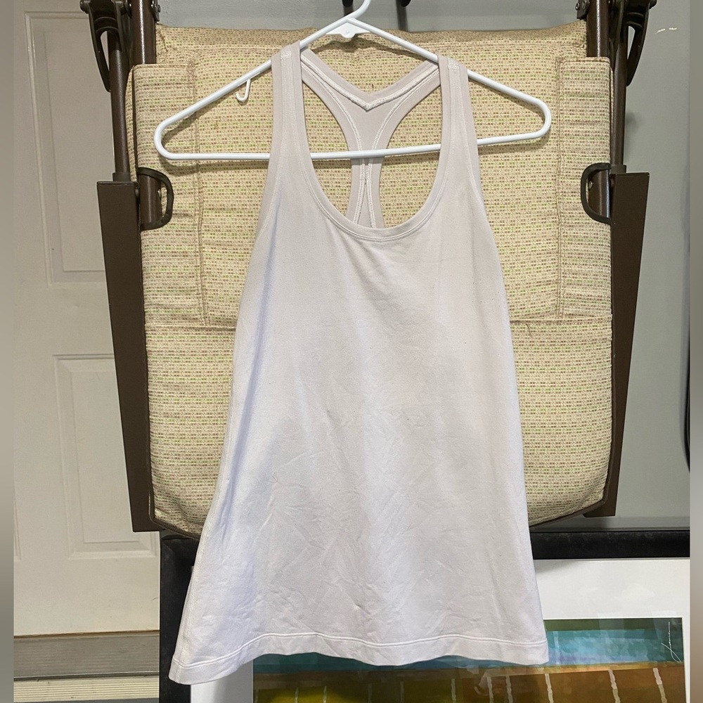 Lululemon white razor back tank top